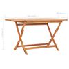 vidaXL Dining Table Natural Teak Solid Teak Wood 63x31.5x29.5 in