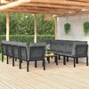 vidaXL Garden Lounge Set Black and Grey