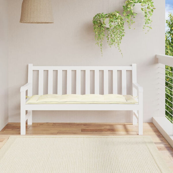 vidaXL Garden Bench Cushion Cream White Oxford Fabric (100% Polyester)