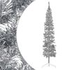vidaXL Artificial Half Christmas Tree Silver PVC, Steel Extra Tall