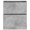 vidaXL Shoe Cabinet Concrete Grey Engineered Wood Compact Shoe Cabinet