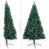 vidaXL Artificial Half Christmas Tree Green, shiny gold, matte gold, bronze
