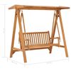 vidaXL Swing Bench with Gray Cushion 66.9" Solid Teak Wood