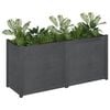 vidaXL Garden Planter Grey Solid pinewood Large Durable Garden Planter