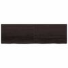 vidaXL Bathroom Countertop Dark Brown 78.7 x 23.6 x (0.8-2.4) " Treated Solid Wood