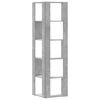 vidaXL Corner Bookcase 5-Tier Concrete Grey 19.7x19.7x70.5" Engineered Wood