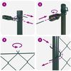 vidaXL Fence Post Green 82.02 x 1.97 ft (2.36 x 2.36 in mesh)
