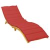 vidaXL Sun Lounger Cushion Red Oxford fabric, Foam fiber 78.7x27.6x1.2 in