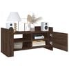 vidaXL TV Cabinet Brown Oak Engineered Wood 31.5 x 13.8 x 15.7 in