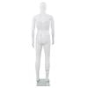 vidaXL Full Body Male Mannequin with Glass Base Glossy White 72.8"