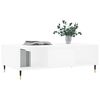 vidaXL Coffee Table White Engineered Wood, Iron Medium Coffee Table