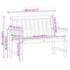 vidaXL Garden Bench Black 47.24 x 23.23 x 34.65 in HDPE