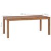 vidaXL Dining Table Solid Teak Wood with Natural Finish 70.9"x35.4"x29.9"