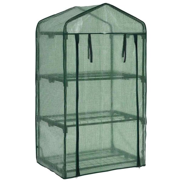 vidaXL 3-Tier Mini Greenhouse 27.2"x19.3"x49.2"