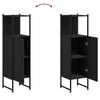 vidaXL Bathroom Cabinet Black Engineered wood and powder-coated steel