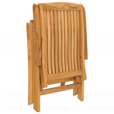 vidaXL Reclining Patio Chairs 4 pcs Solid Wood Teak
