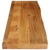 vidaXL Table Top Live Edge 63"x11.8"x1.5" Solid Wood Mango