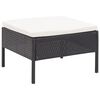 vidaXL Garden Lounge Set Black, Cream white