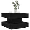 vidaXL Coffee Table Black Engineered wood Small Rotatable Coffee Table