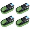 vidaXL Ratchet Tie Down Straps 4 pcs 800 daN 19.7 ' Green