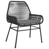 vidaXL Garden Dining Set Black, Dark Grey