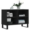 vidaXL TV Cabinet Black Engineered Wood 27.4 x 11.8 x 19.7 in TV Cabinet