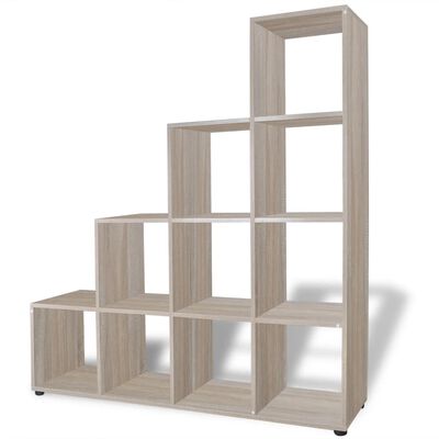 vidaXL Staircase Bookcase/Display Shelf 55.9" Oak