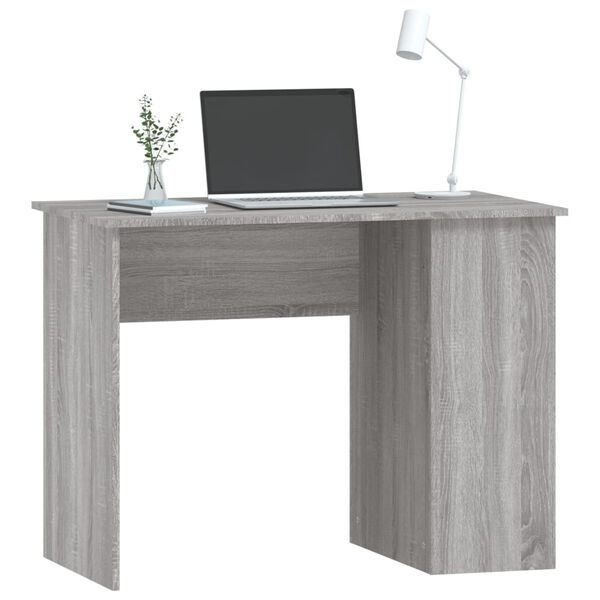 vidaXL Desk Grey Sonoma Engineered wood Medium Desk Rectangular