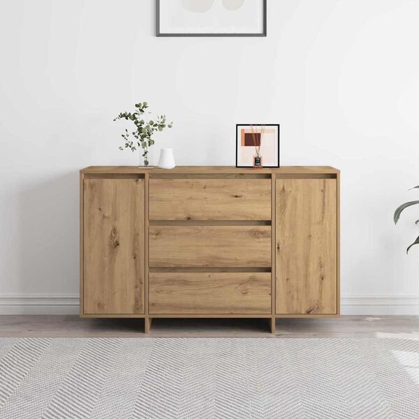 vidaXL Sideboard Artisan Oak 47.24 x 16.14 x 29.53 in Engineered Wood
