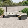 vidaXL Garden Sofa Set Black