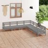 vidaXL Garden Lounge Set Grey Solid pinewood Large Modular