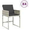 vidaXL Patio Chair Light gray, Anthracite