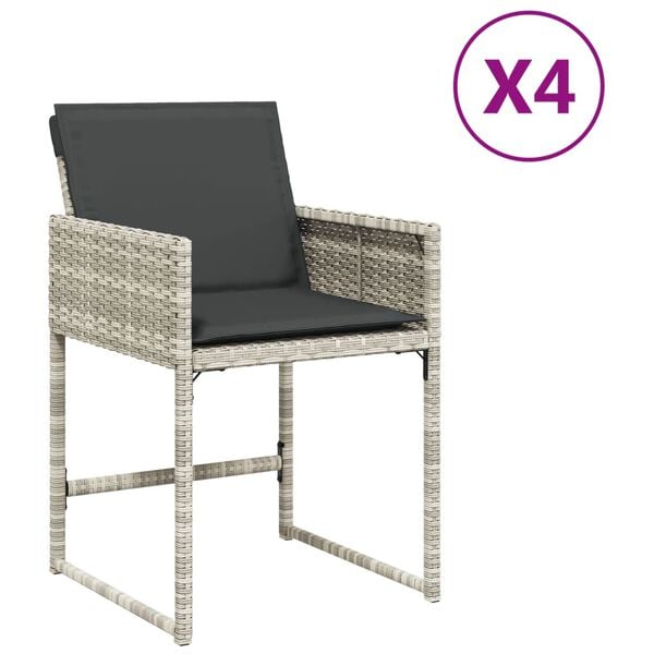 vidaXL Patio Chair Light gray, Anthracite