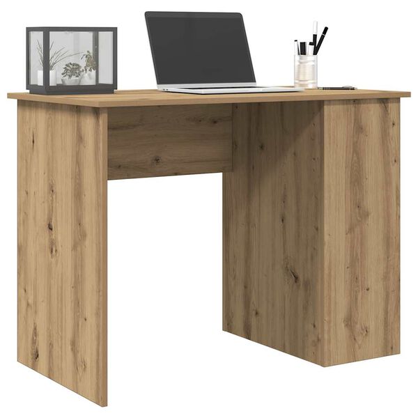 vidaXL Desk Artisan Oak Engineered Wood 39.4 x 21.7 x 29.5 in Shelving