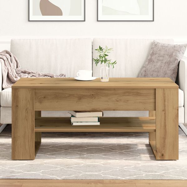 vidaXL Coffee Table artisan oak 102 x 55 x 45 cm Engineered wood
