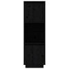 vidaXL Highboard Black Solid pine wood 15x13.8x46.1 in Doors Highboard