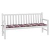 vidaXL Patio Bench Cushion Red Check Pattern 180x50x1.2 " Oxford Fabric