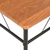 vidaXL Dining Chair Set of 4 Brown and black MDF and Steel Standard