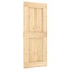 vidaXL Sliding Door with Hardware Set 33.5x82.7" Solid Wood Pine