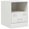 vidaXL Bedside Cabinet White Cold-rolled steel Small Bedside Cabinet