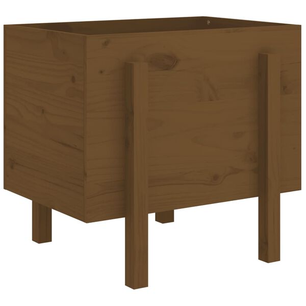 vidaXL Garden Planter Honey brown Solid pine wood Medium