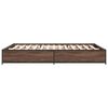 vidaXL Bed Frame Brown oak Engineered wood Double Modern Bed Frame