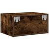 vidaXL Wall-mounted Bedside Cabinet Smoked Oak Engineered wood Medium