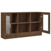 vidaXL Vitrine Brown Oak Engineered wood Medium Vitrine Rectangular