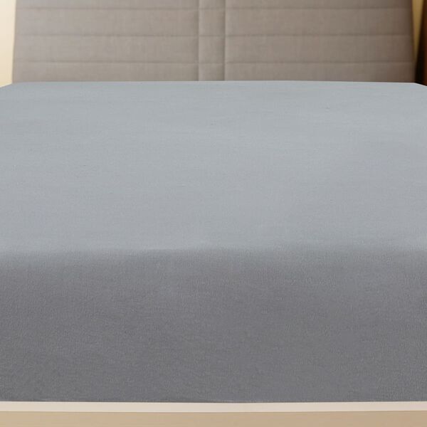 vidaXL Jersey Fitted Sheet Set of 2 Grey 100% cotton 39.4 x 78.7 in
