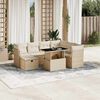 vidaXL Garden Sofa Set Beige, Cream white