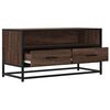 vidaXL TV Cabinet Brown oak Engineered wood, metal 31.5 x 13.6 x 15.7 in