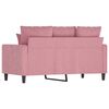 vidaXL 2-seater Sofa Pink Velvet 47.2 in between armrests Durable