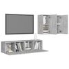 vidaXL 4 Piece TV Stand Set Concrete Gray Engineered Wood