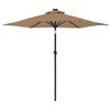 vidaXL Garden Parasol Taupe Polyester fabric, steel Large Tiltable